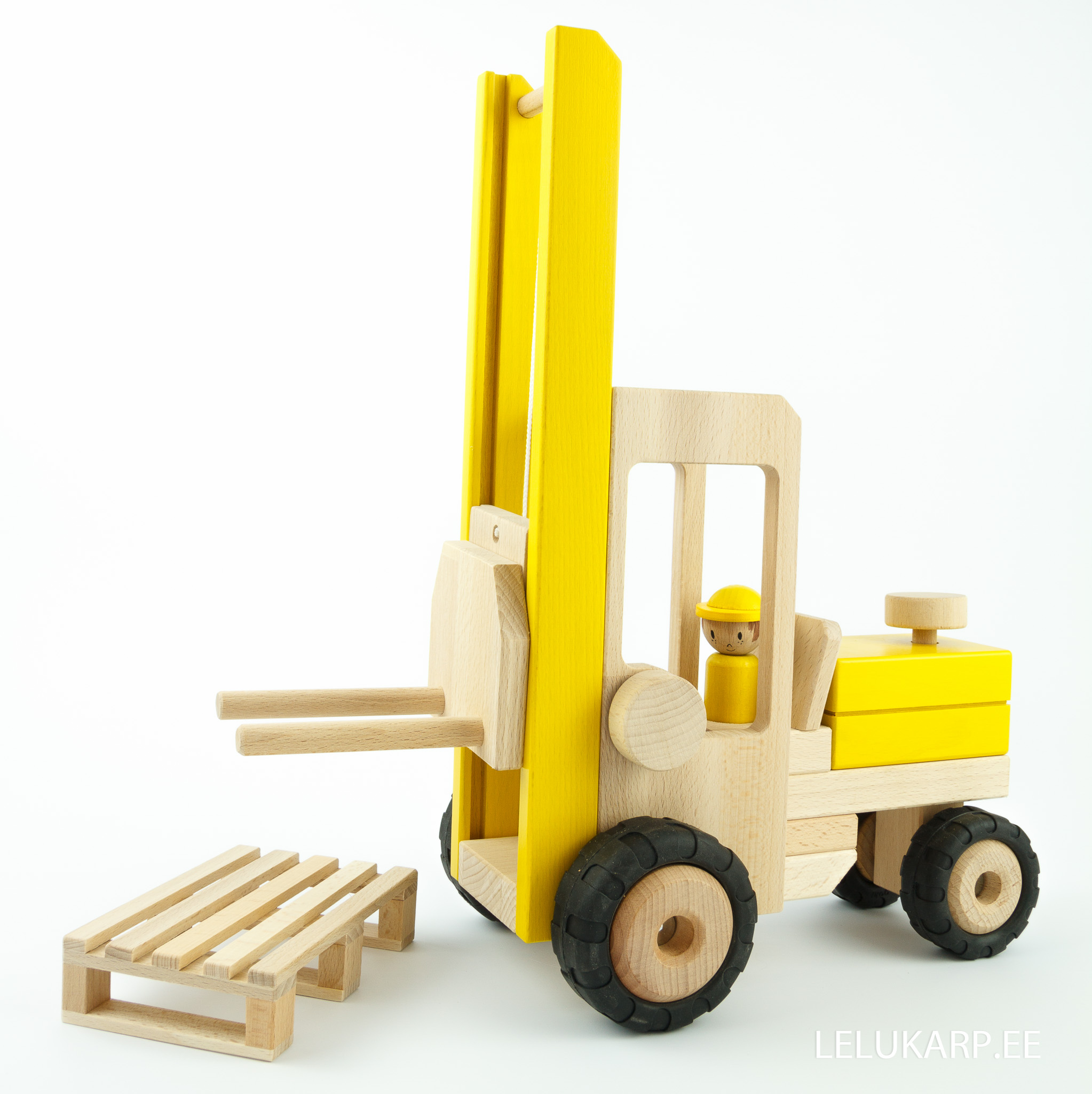 wooden toy forklift